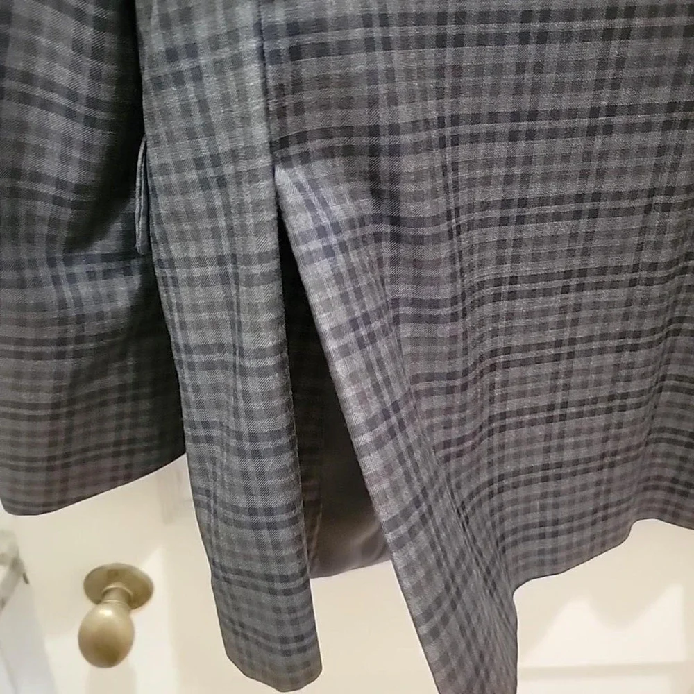 Peter Millar Sport Coat Suit Jacket Plaid Union Made Canada Size 42T